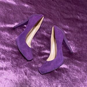 Nine West Purple Suede Heels